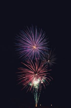 Feuerwerk in Aktion